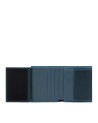 Piquadro - Portafoglio uomo verticale con porta monete RFID Blue Square