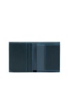 Piquadro - Portafoglio uomo verticale con porta monete RFID Blue Square
