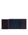 Piquadro - Portafoglio uomo verticale con porta monete RFID Blue Square