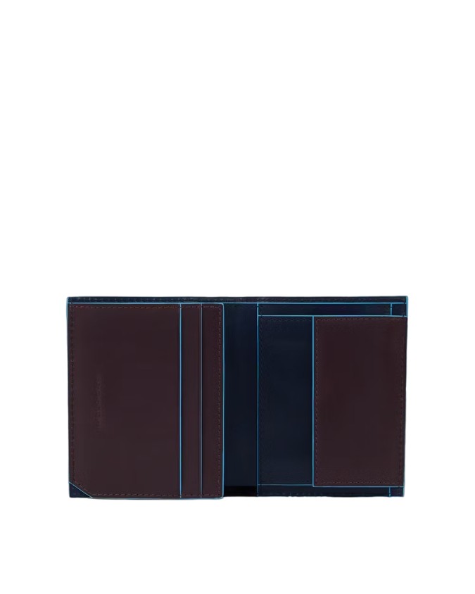 Piquadro - Portafoglio uomo verticale con porta monete RFID Blue Square