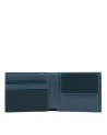 Piquadro -  Portafoglio uomo con portamonete e porta carte di credito Blue Square