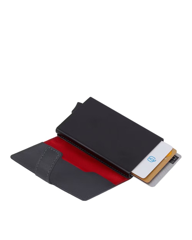 Piquadro - Custodia porta carte di credito in metallo RFID