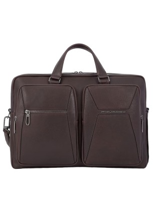 Piquadro - Cartella uomo in pelle porta pc 15,6'' e iPad®Pro