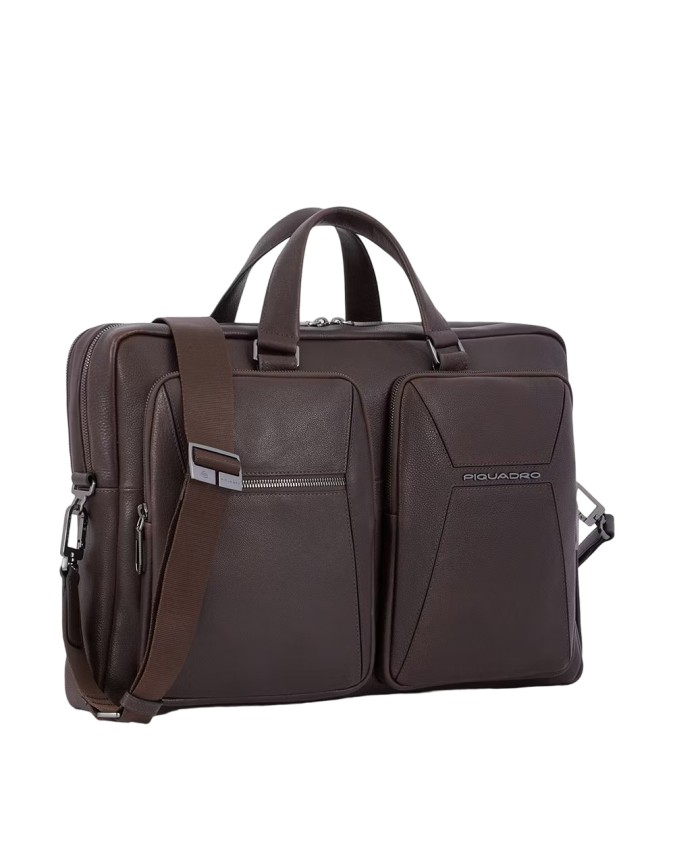 Piquadro - Cartella uomo in pelle porta pc 15,6'' e iPad®Pro