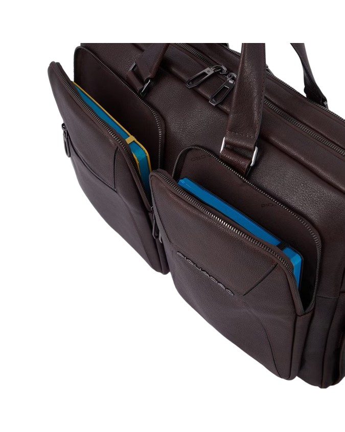  Piquadro - Cartella uomo in pelle porta pc 15,6'' e iPad®Pro
