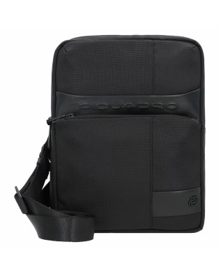 Piquadro - Borsello uomo porta iPad in pelle e tessuto
