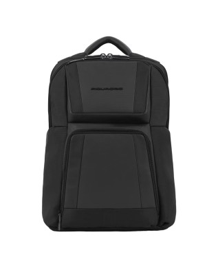  Piquadro - Zaino uomo in pelle e tessuto riciclato porta pc 2