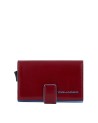 Piquadro - Custodia porta carte di credito uomo in pelle e metallo