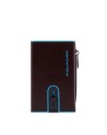 Piquadro - Portafoglio in pelle e metallo con sliding system e tasca portamonete