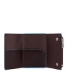 Piquadro - Portafoglio in pelle e metallo con sliding system e tasca portamonete