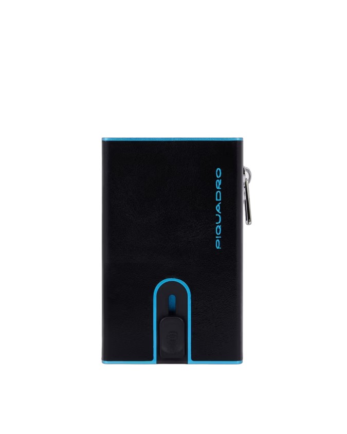 Piquadro - Portafoglio in pelle e metallo con sliding system e tasca portamonete