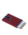 Piquadro- Porta carte di credito slim in pelle e metallo con sliding system