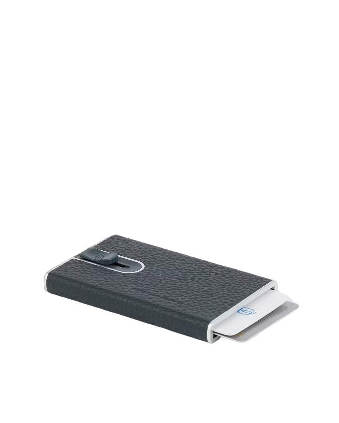 Piquadro - Porta carte di credito in pelle e metallo Modus Restilyng