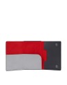 Piquadro - Portafoglio compatto in pelle e metallo RFID