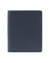 Piquadro - Portafoglio uomo con porta carte di credito verticale in pelle RFID