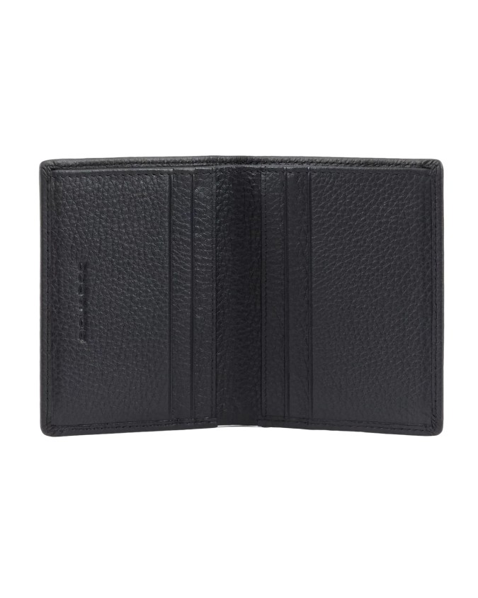 Piquadro - Portafoglio uomo con porta carte di credito verticale in pelle RFID