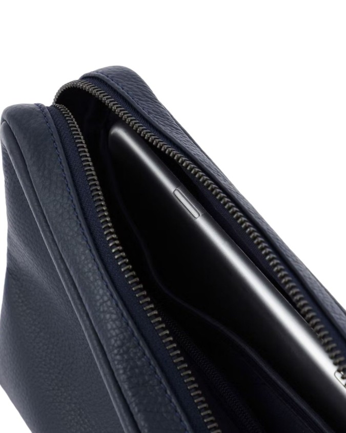 Piquadro - Pochette in pelle porta iPad®mini con manico rimovibile
