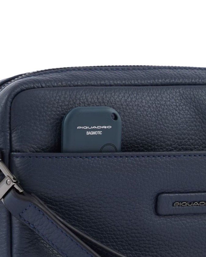 Piquadro - Pochette in pelle porta iPad®mini con manico rimovibile