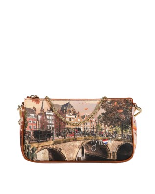 Ynot - Borsa a spalla squadrata in ecopelle stampata Yesbag