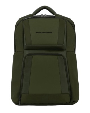  Piquadro - Zaino uomo in pelle e tessuto riciclato porta pc 2