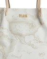 Alviero Martini Prima Classe - Borsa shopping in tessuto stampa Geo White
