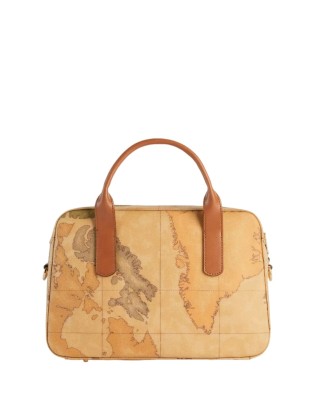 Alviero Martini Prima Classe - Bauletto piccolo con tracolla in tessuto stampa Geo Classic 2