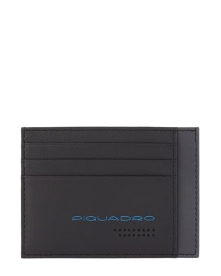 Piquadro - Urban Leather Credit Card Holder - Black/Gray