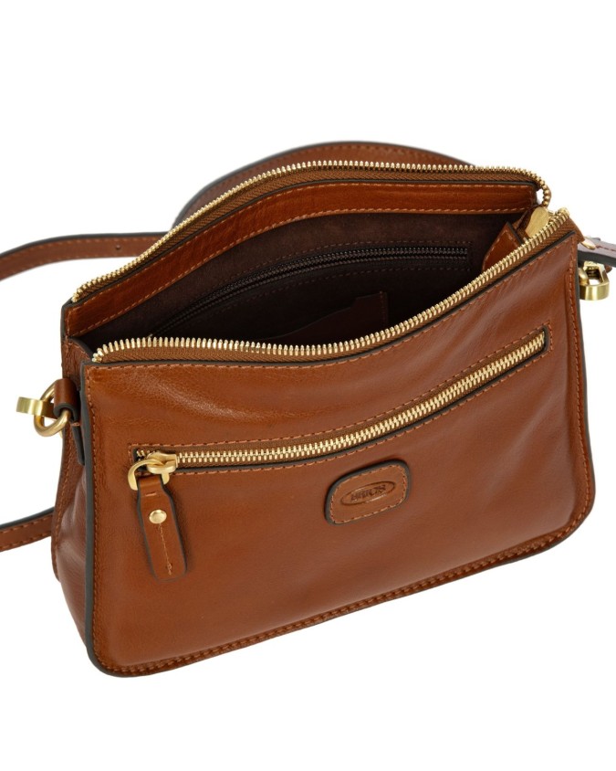 Bric's - Borsa a tracolla squadrata in pelle Volterra
