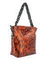 MBRC - Borsa shopper in pelle piccola con doppio manico Leo