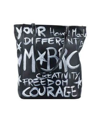 MBRC - Borsa shopper in pelle dipinta a mano Symbol