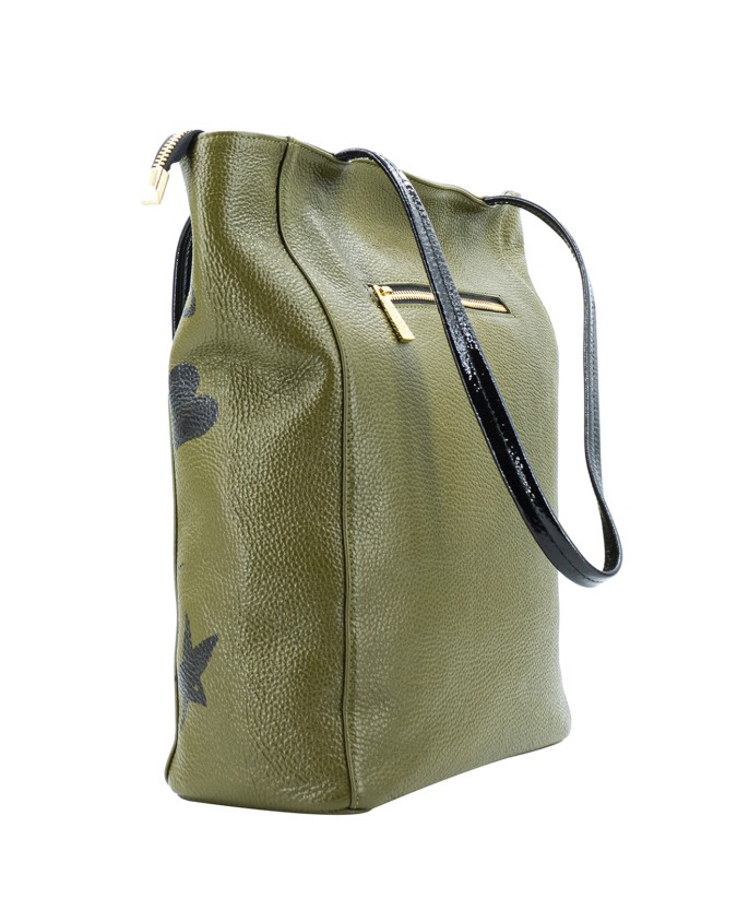 MBRC - Borsa shopper in pelle dipinta a mano Symbol