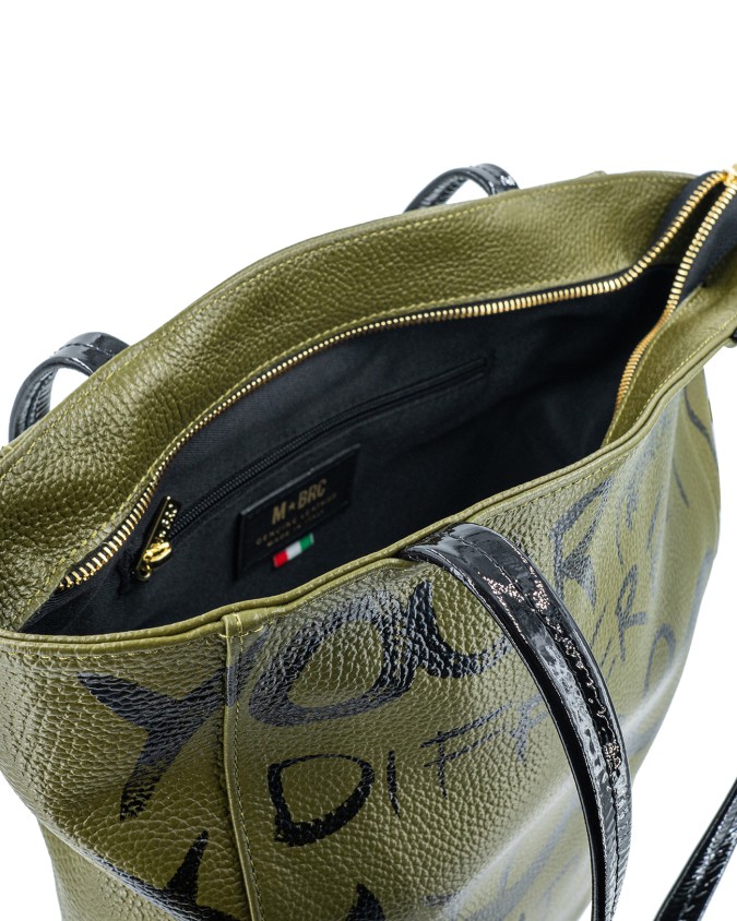 MBRC - Borsa shopper in pelle dipinta a mano Symbol