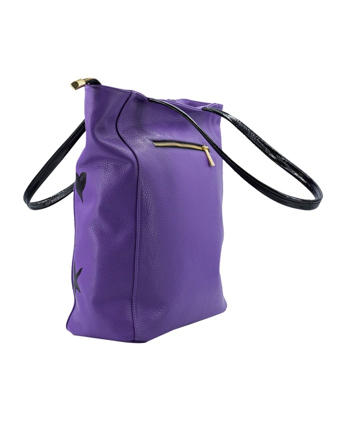 MBRC - Borsa shopper in pelle dipinta a mano Symbol