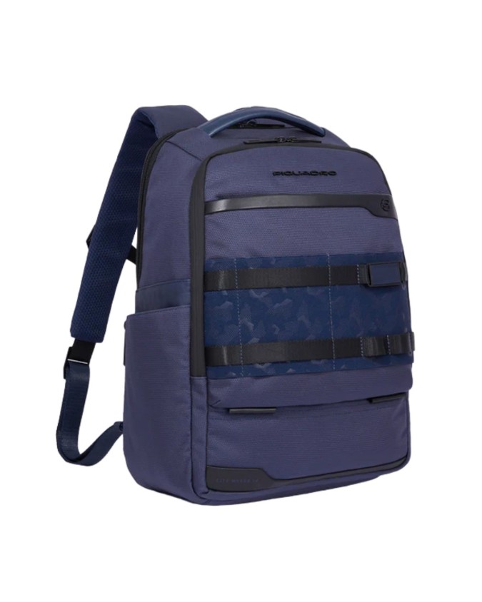  Piquadro - Zaino uomo porta pc 14'' in pelle e tessuto FX