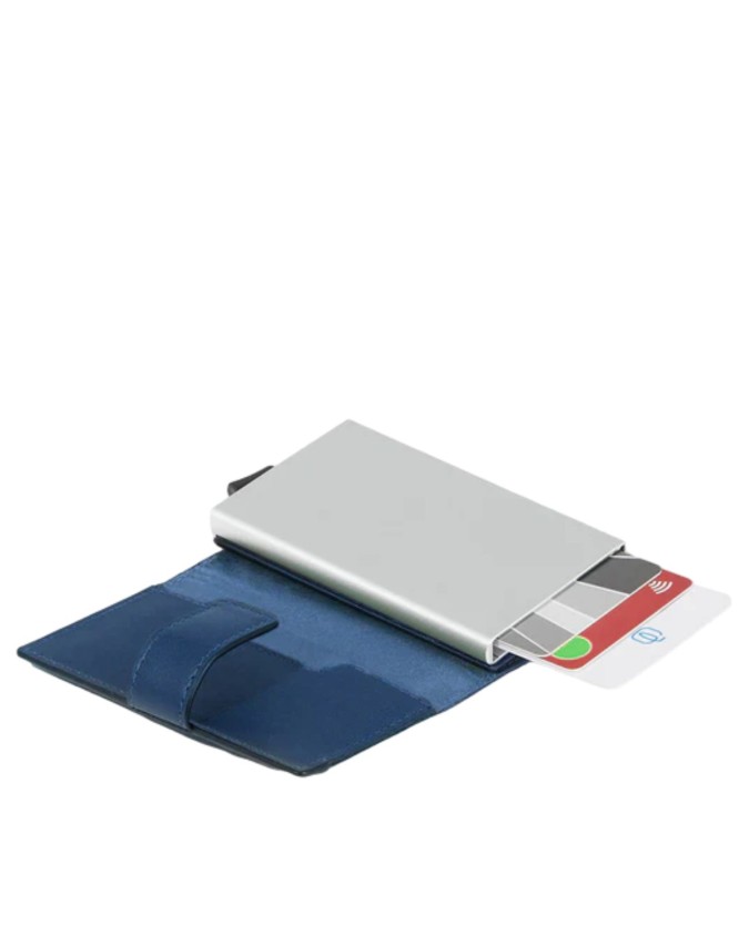 Piquadro - Portacarte di credito in metallo RFID FX