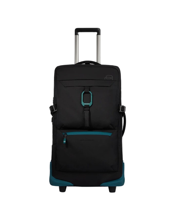 Piquadro - Borsone/Trolley in tessuto riciclato 2 ruote Corner 2.0