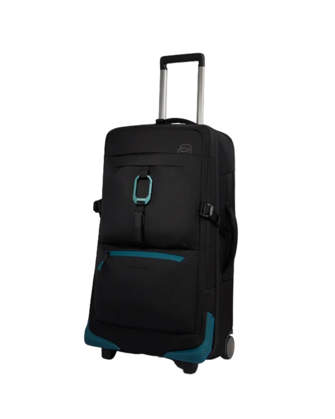 Piquadro - Borsone/Trolley in tessuto riciclato 2 ruote Corner 2.0