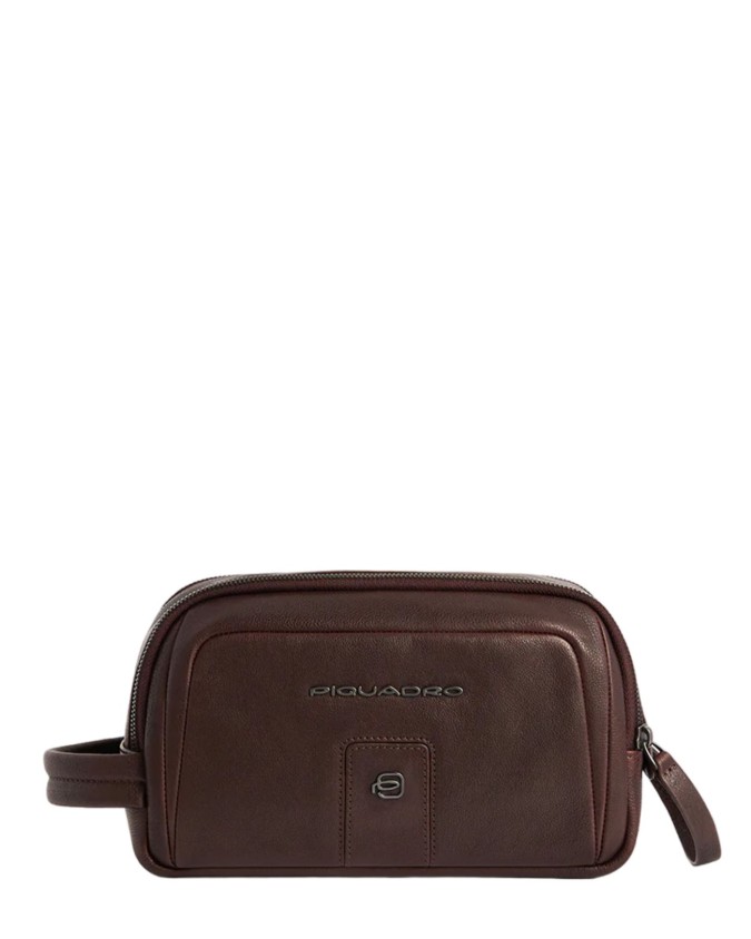 Piquadro - Beauty-case da viaggio uomo in pelle Carl