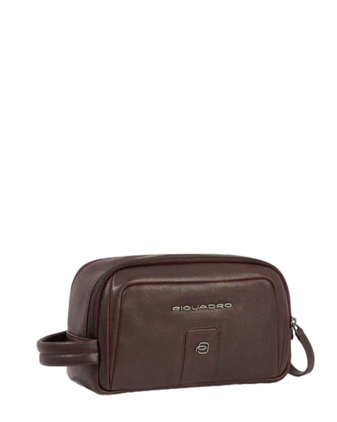 Piquadro - Beauty-case da viaggio uomo in pelle Carl