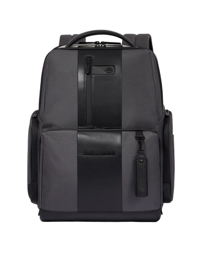 Piquadro - Zaino fast-check porta pc 15.6'' e iPad® Pro 11'' in pelle e tessuto