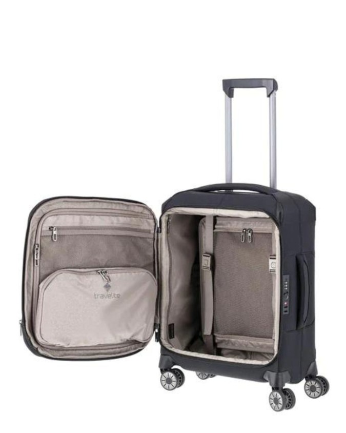 Travelite - Trolley cabina in nylon riciclato espandibile 4 ruote 55 cm Priima