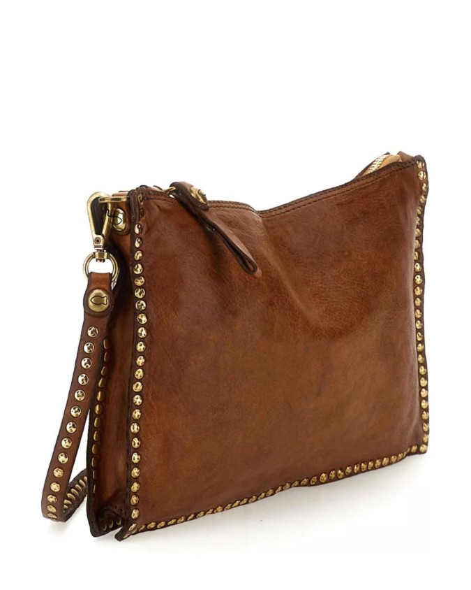 Campomaggi - Borsa a tracolla in pelle con rivetti Kura