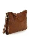 Campomaggi - Borsa a tracolla in pelle con rivetti Kura