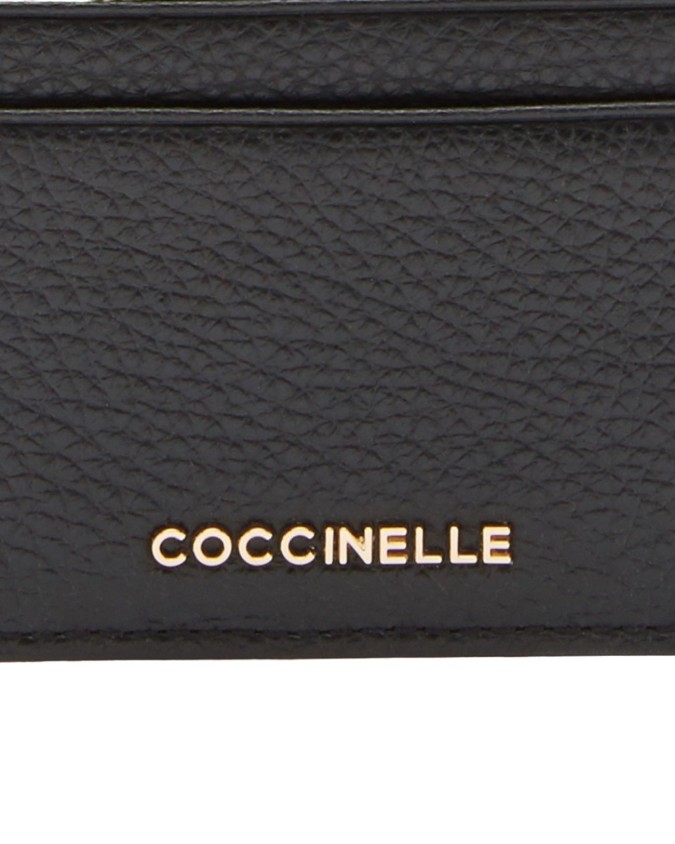  Coccinelle - Porta carte di credito in pelle Metallic Soft