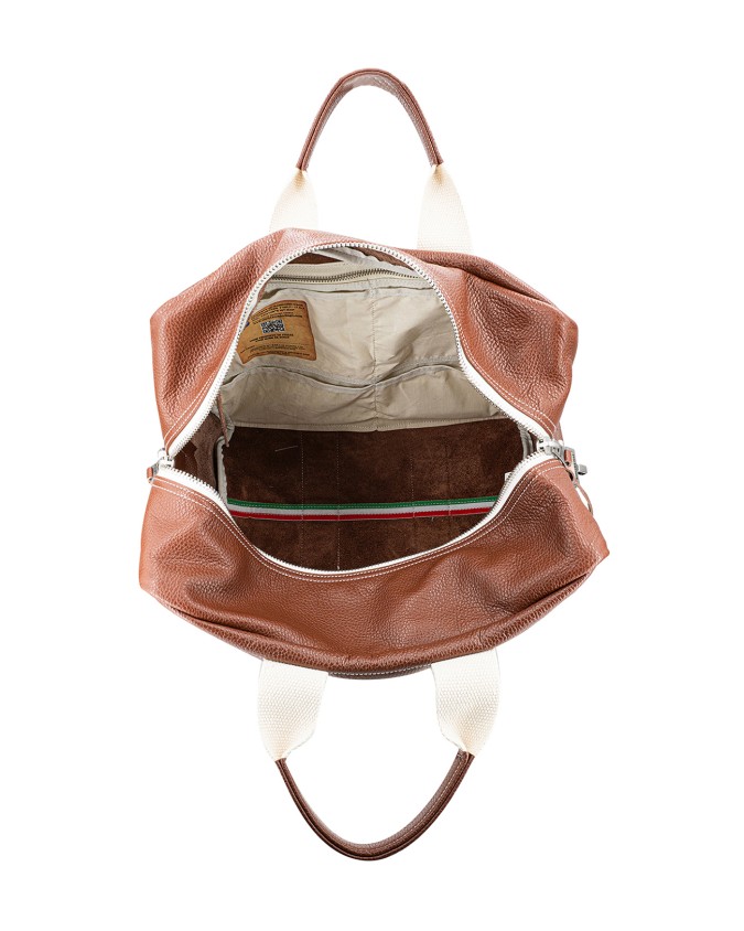 Manikomio Design - Borsa a mano grande in pelle  Aviator's Kit Bag con tracolla