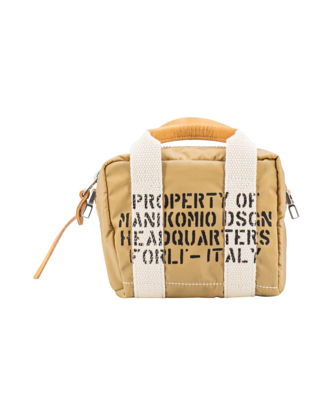 Manikomio Design - Borsa a mano Mini con tracolla in nylon Aviator's Kit Bag