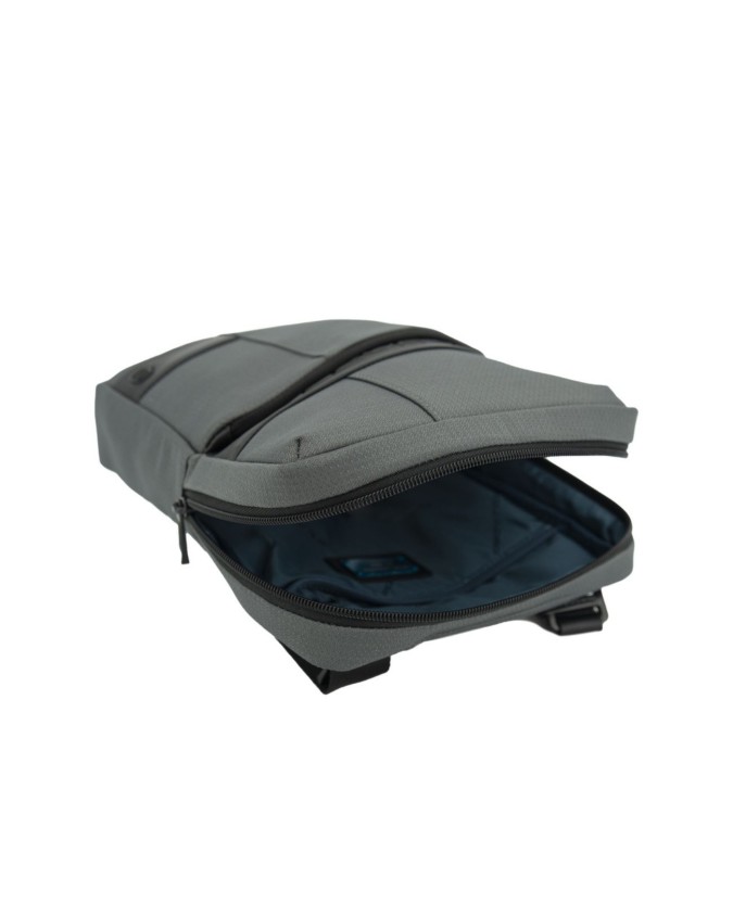  Piquadro - Borsello uomo porta iPad in pelle e tessuto