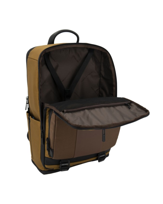 Piquadro - Fast-check leather and...