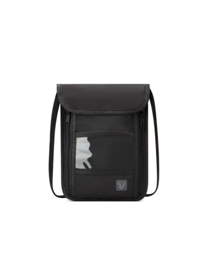 Roncato - Portadocumenti da viaggio a tracolla in nylon con protezione RFID